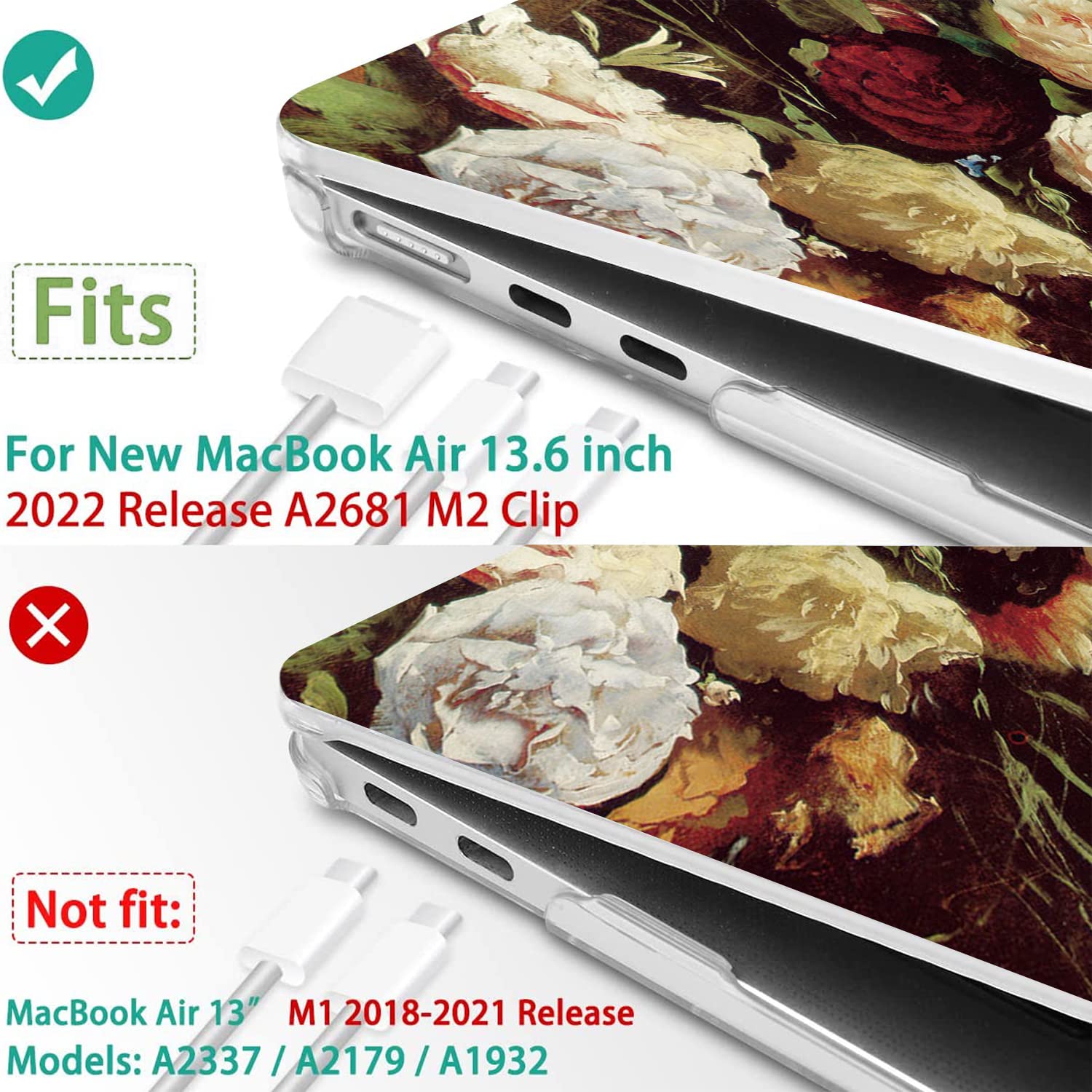 Amazon.com: QCzyc Flower Compatible with MacBook Air 13.6 inch